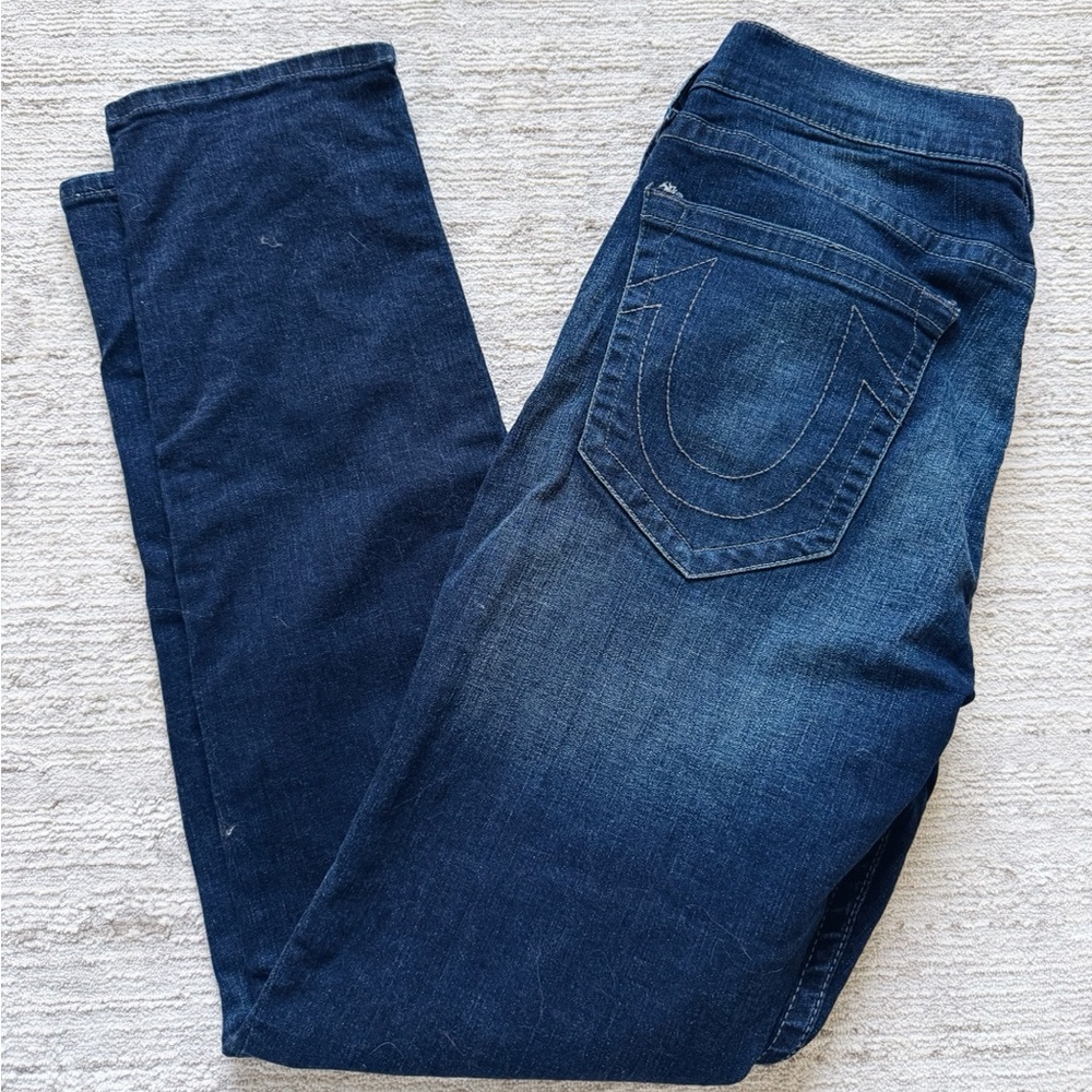 True Religion Men’s Dark Blue Skinny Relaxed Jeans (Size 36)